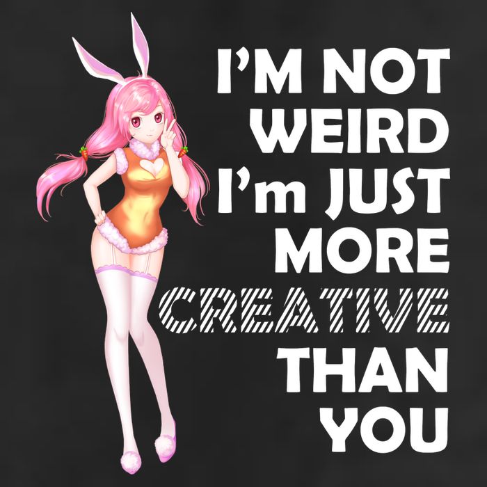 I'm Not Weird I'm Just More Creative Than You Anime Girl Golf Towel