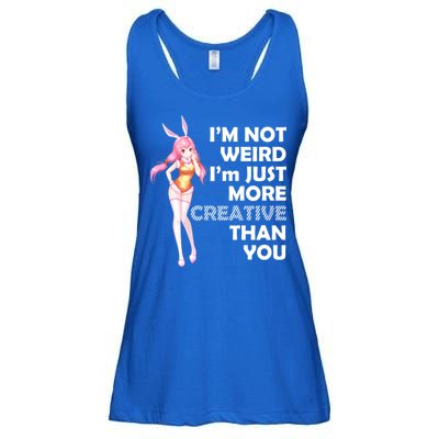 I'm Not Weird I'm Just More Creative Than You Anime Girl Ladies Essential Flowy Tank