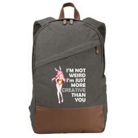 I'm Not Weird I'm Just More Creative Than You Anime Girl Cotton Canvas Backpack