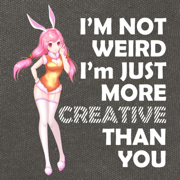 I'm Not Weird I'm Just More Creative Than You Anime Girl Cotton Canvas Backpack