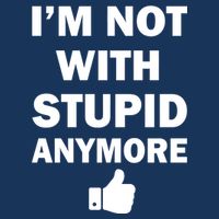 I'm Not With Stupid Anymore 7-Panel Snapback Hat