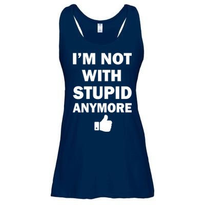 I'm Not With Stupid Anymore Ladies Essential Flowy Tank