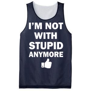 I'm Not With Stupid Anymore Mesh Reversible Basketball Jersey Tank