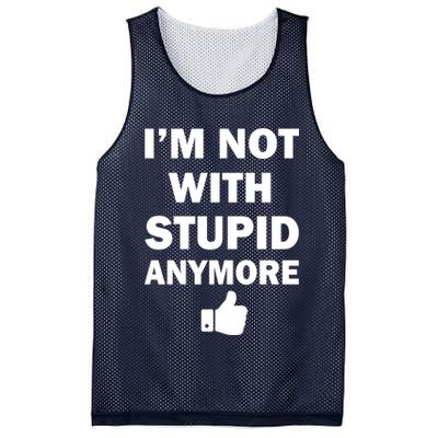 I'm Not With Stupid Anymore Mesh Reversible Basketball Jersey Tank