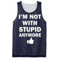 I'm Not With Stupid Anymore Mesh Reversible Basketball Jersey Tank