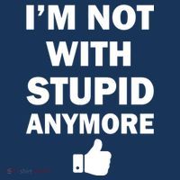 I'm Not With Stupid Anymore Short Acrylic Beanie