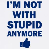 I'm Not With Stupid Anymore Garment-Dyed Sweatshirt