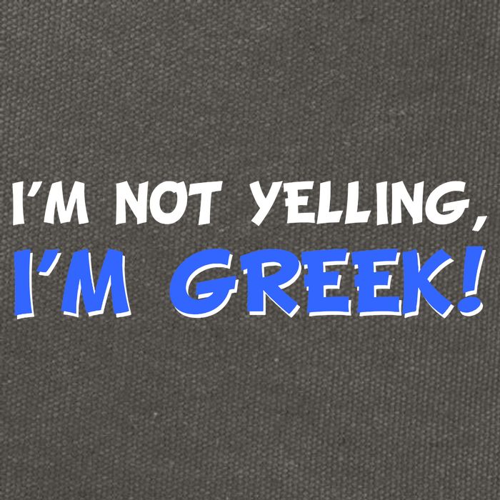I'm Not Yelling, I'm Greek! Cotton Canvas Backpack