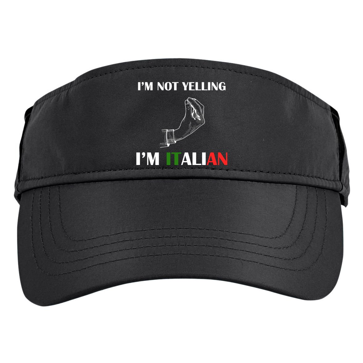 I'm Not Yelling I'm Italian Adult Drive Performance Visor