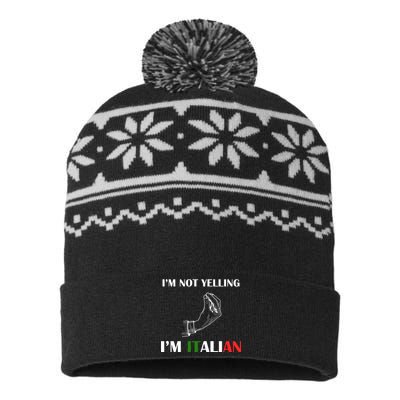 I'm Not Yelling I'm Italian USA-Made Snowflake Beanie