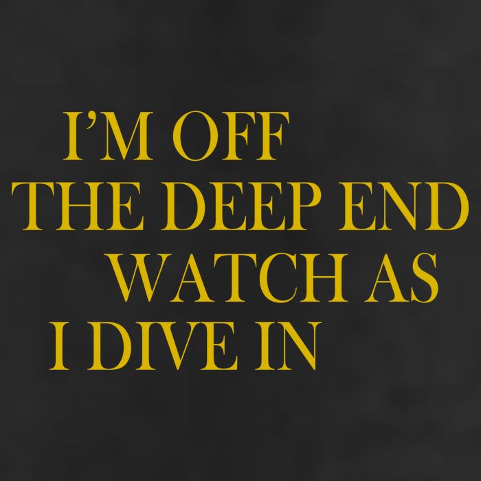 I'm Off The Deep End Watch As I Dive In Cool Comfort Performance Bucket Hat