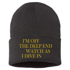 I'm Off The Deep End Watch As I Dive In Sustainable Knit Beanie