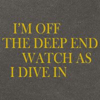 I'm Off The Deep End Watch As I Dive In Cotton Canvas Backpack