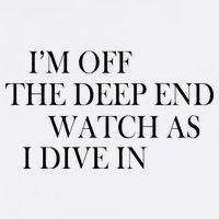 I'm Off The Deep End Watch As I Dive In Garment-Dyed Sweatshirt