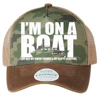 I'm On A Boat Funny Cruise Vacation Legacy Tie Dye Trucker Hat