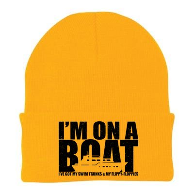 I'm On A Boat Funny Cruise Vacation Knit Cap Winter Beanie