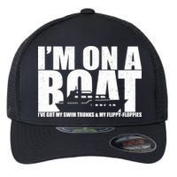 I'm On A Boat Funny Cruise Vacation Flexfit Unipanel Trucker Cap