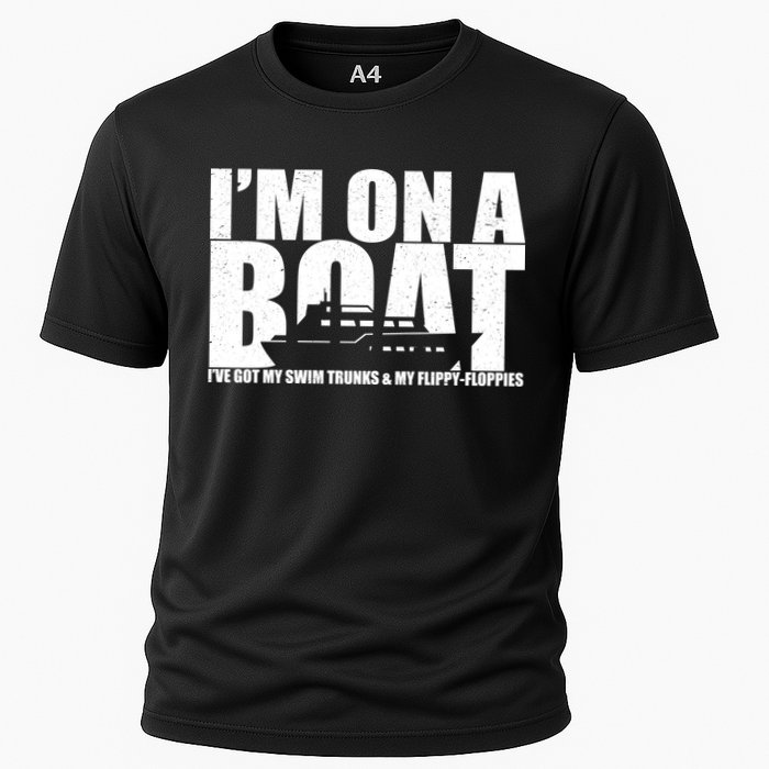 I'm On A Boat Funny Cruise Vacation Cooling Performance Crew T-Shirt