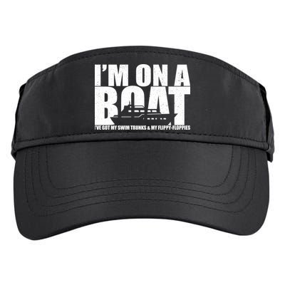 I'm On A Boat Funny Cruise Vacation Adult Drive Performance Visor