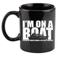I'm On A Boat Funny Cruise Vacation 11oz C Handle Ceramic Mug