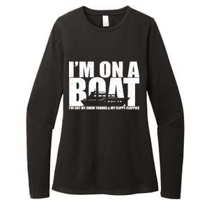 I'm On A Boat Funny Cruise Vacation Womens CVC Long Sleeve Shirt