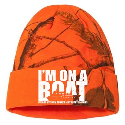 I'm On A Boat Funny Cruise Vacation Kati Licensed 12" Camo Beanie