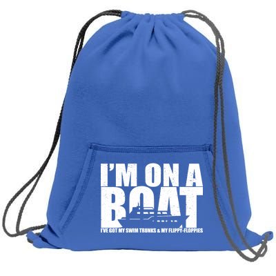 I'm On A Boat Funny Cruise Vacation Sweatshirt Cinch Pack Bag