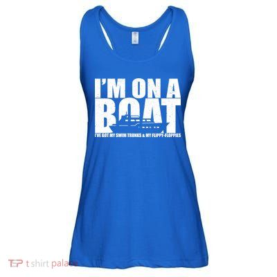 I'm On A Boat Funny Cruise Vacation Ladies Essential Flowy Tank