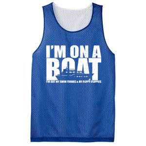 I'm On A Boat Funny Cruise Vacation Mesh Reversible Basketball Jersey Tank