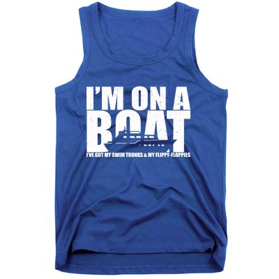 I'm On A Boat Funny Cruise Vacation Tank Top