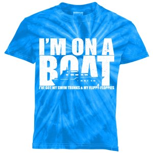 I'm On A Boat Funny Cruise Vacation Kids Tie-Dye T-Shirt