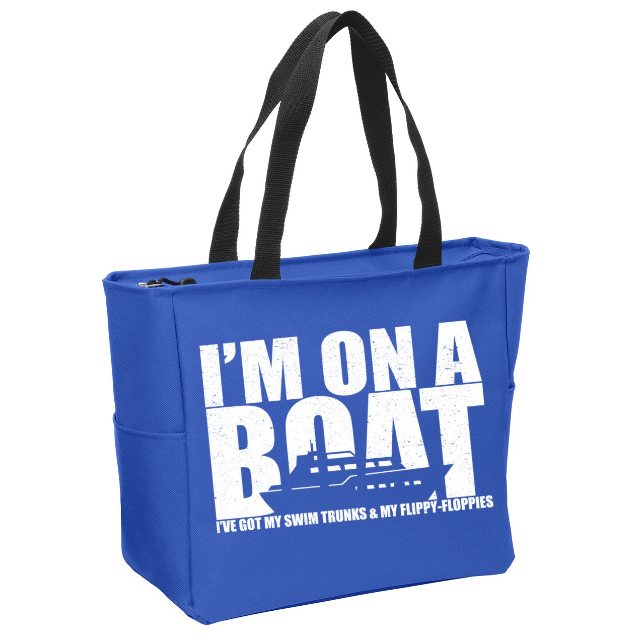 I'm On A Boat Funny Cruise Vacation Zip Tote Bag