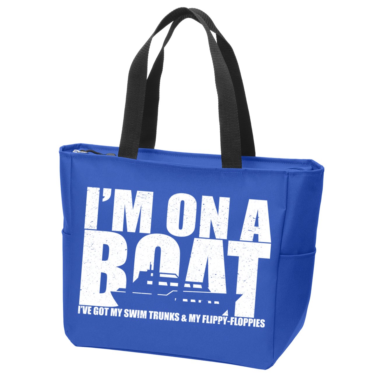 I'm On A Boat Funny Cruise Vacation Zip Tote Bag