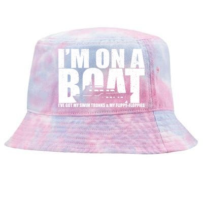 I'm On A Boat Funny Cruise Vacation Tie-Dyed Bucket Hat