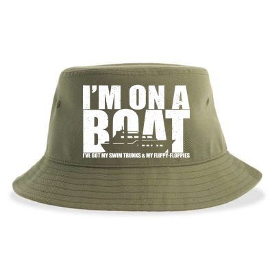 I'm On A Boat Funny Cruise Vacation Sustainable Bucket Hat