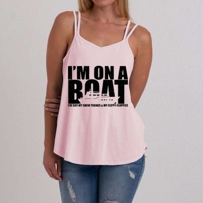 I'm On A Boat Funny Cruise Vacation Women's Strappy Tank