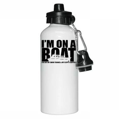 I'm On A Boat Funny Cruise Vacation Aluminum Water Bottle