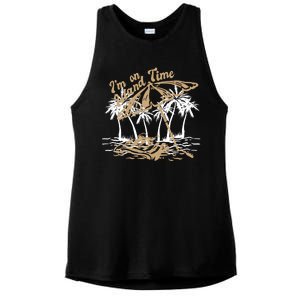 I'm On Island Time Ladies PosiCharge Tri-Blend Wicking Tank