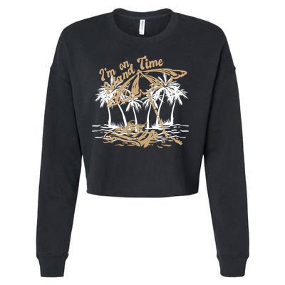 I'm On Island Time Cropped Pullover Crew