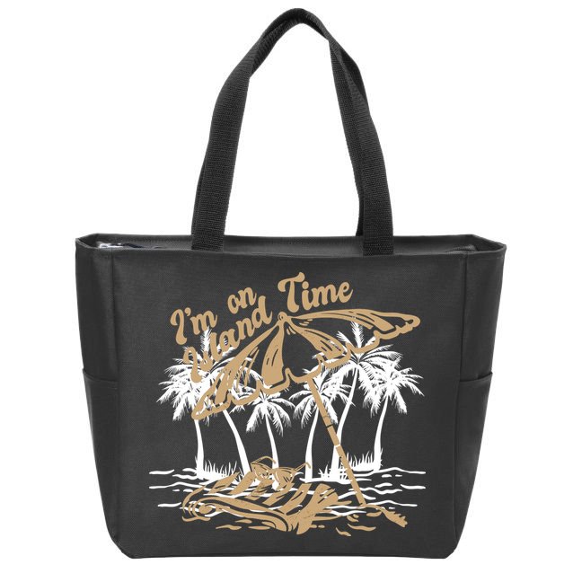 I'm On Island Time Zip Tote Bag