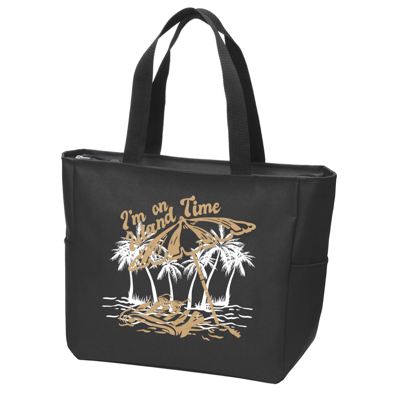 I'm On Island Time Zip Tote Bag