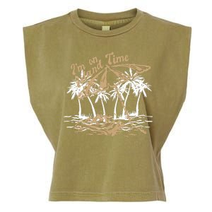 I'm On Island Time Garment-Dyed Women's Muscle Tee