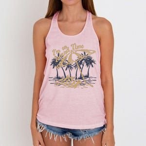 I'm On Island Time Women's Knotted Racerback Tank