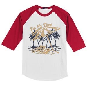 I'm On Island Time Kids Colorblock Raglan Jersey