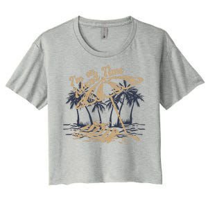 I'm On Island Time Women's Crop Top Tee