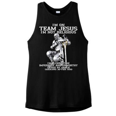 I'm On Team Jesus Ladies PosiCharge Tri-Blend Wicking Tank