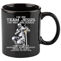 I'm On Team Jesus 11oz C Handle Ceramic Mug