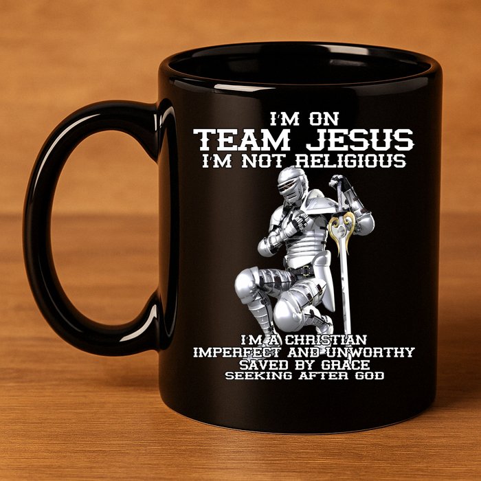 I'm On Team Jesus 11oz C Handle Ceramic Mug