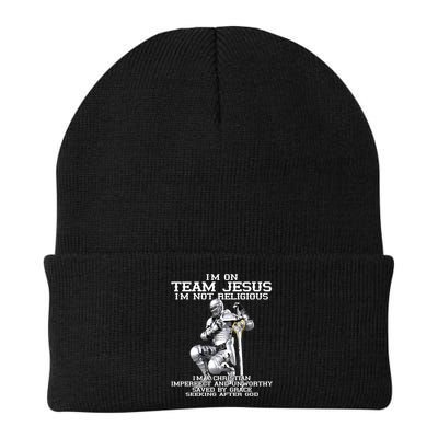 I'm On Team Jesus Knit Cap Winter Beanie