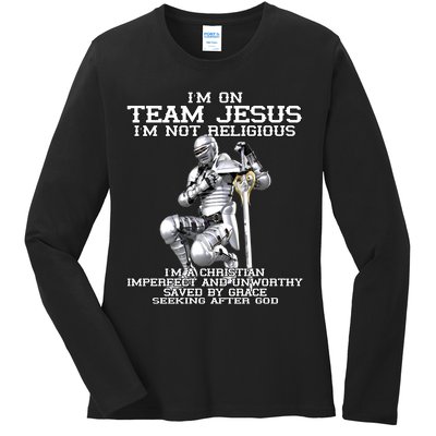 I'm On Team Jesus Ladies Long Sleeve Shirt